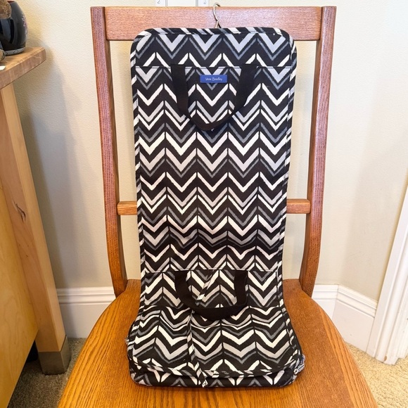 Vera Bradley Hanging Travel Organizer Chevron Blue Black Grey 5 Pocket 11”x30” - Picture 12 of 12